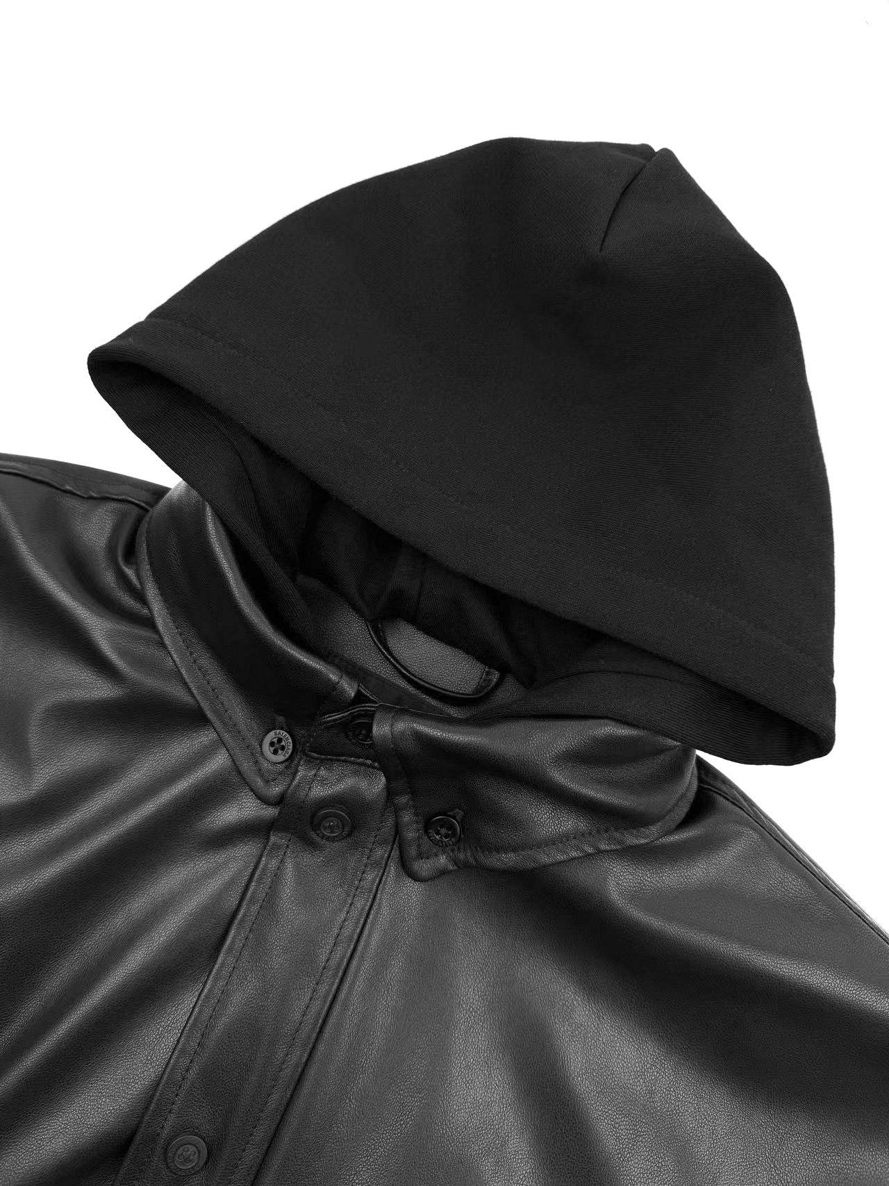 프렌치 가죽후드자켓 (French leather hooded jacket)