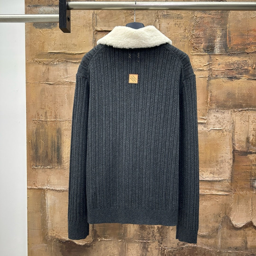 퍼 칼라 가디건 (Fur collar cardigan)