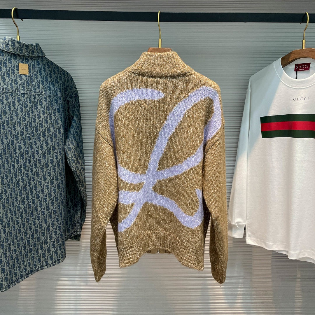 인타르시아 터틀넥 (Intarsia turtleneck)
