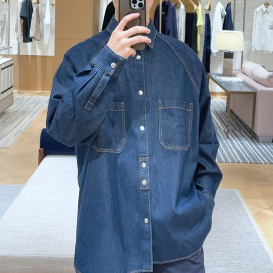 라벨 데님셔츠 (label denim pants)