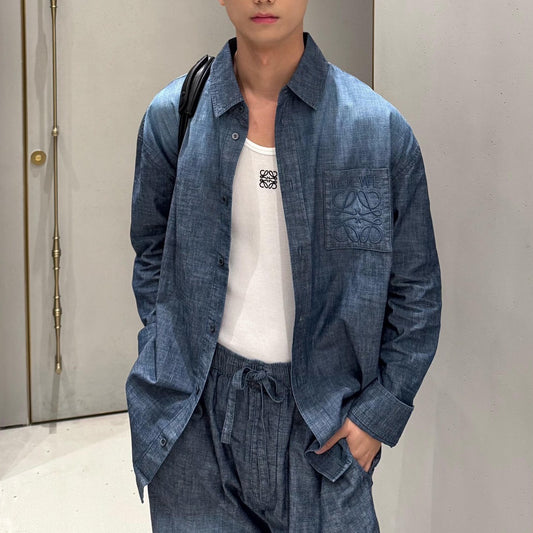 그라데이션 데님셔츠 (gradient denim shirt)