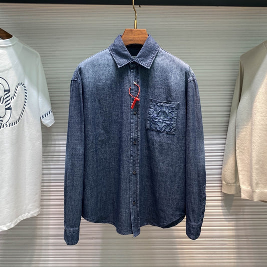 그라데이션 데님셔츠 (gradient denim shirt)