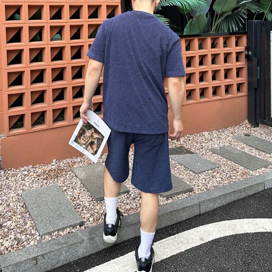 엠보싱 테리 반팔셋업 (Embossed terry short-sleeved set)