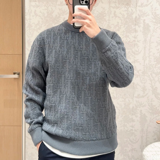 블렌드 니트맨투맨 (Blended knit man-to-man)