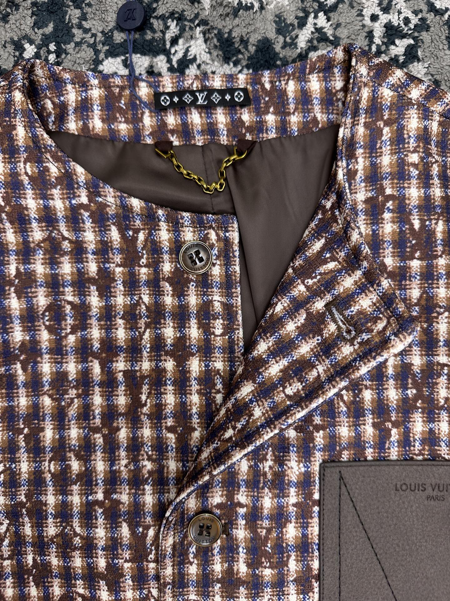 트위드 카라리스자켓 (Tweed collarless jacket)