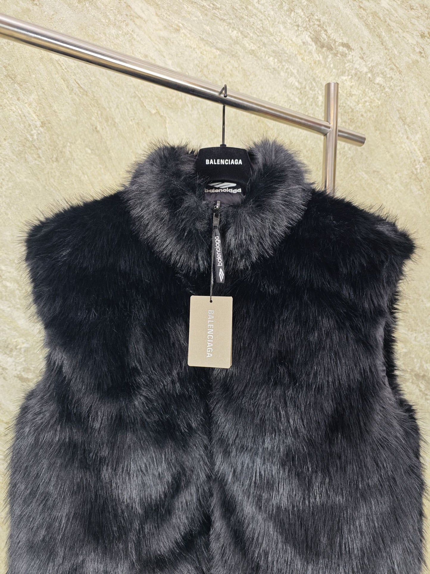 퍼 코튼 조끼 (fur cotton vest)