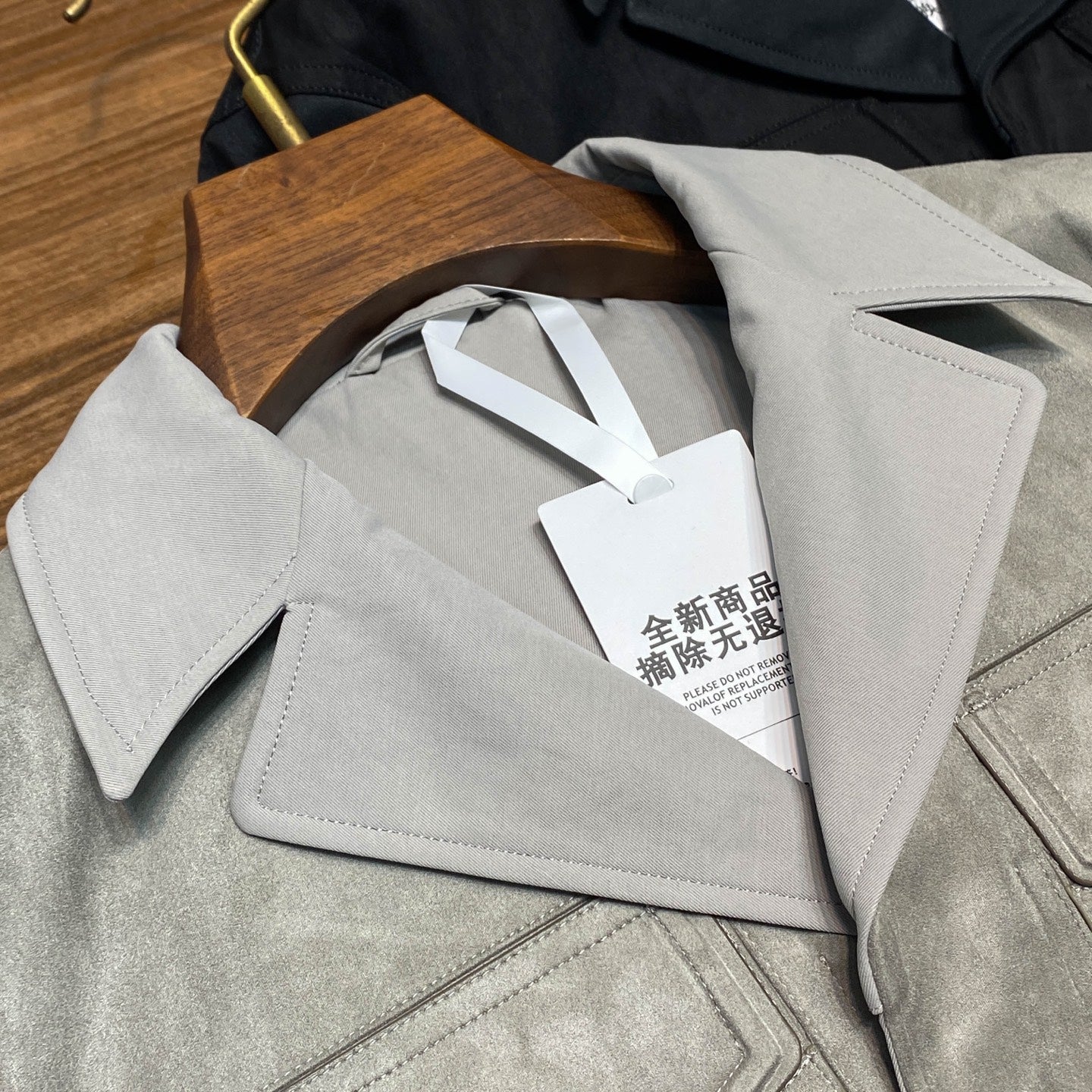 워크 칼라 가죽재킷 (Work collar leather jacket)