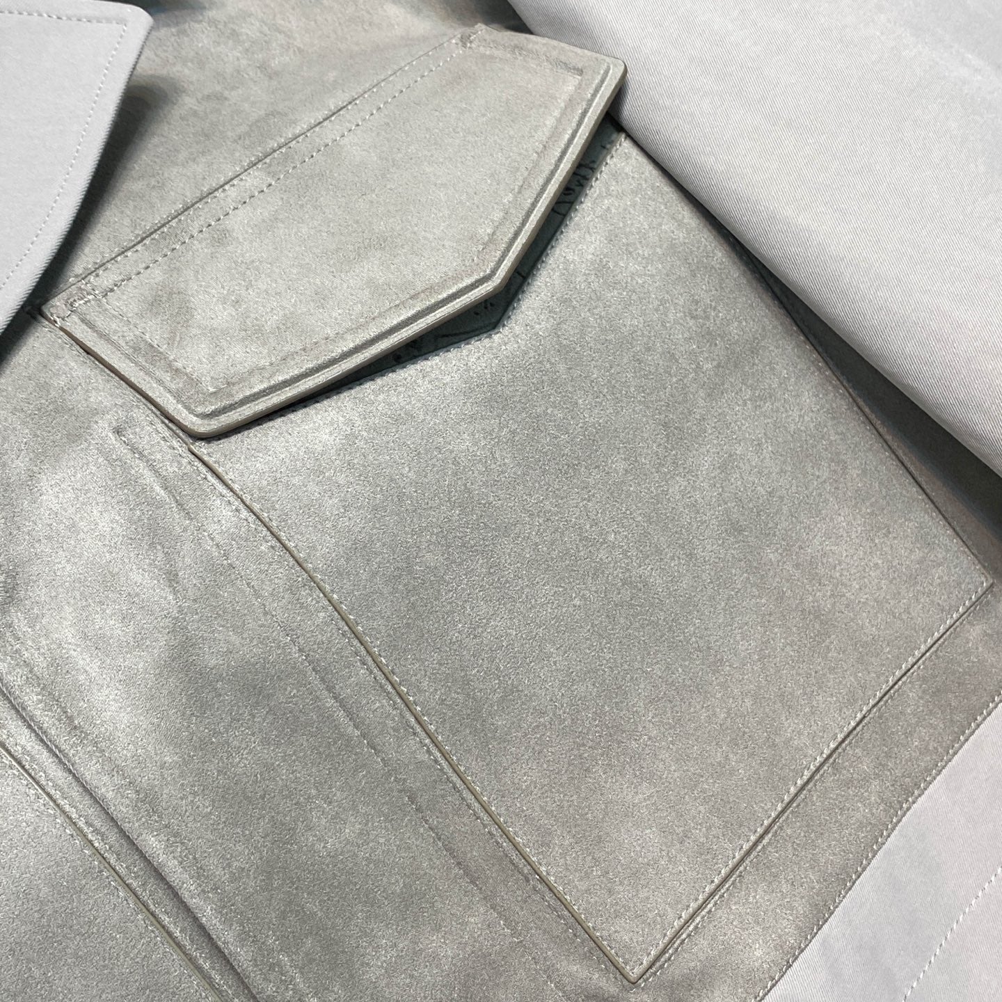 워크 칼라 가죽재킷 (Work collar leather jacket)