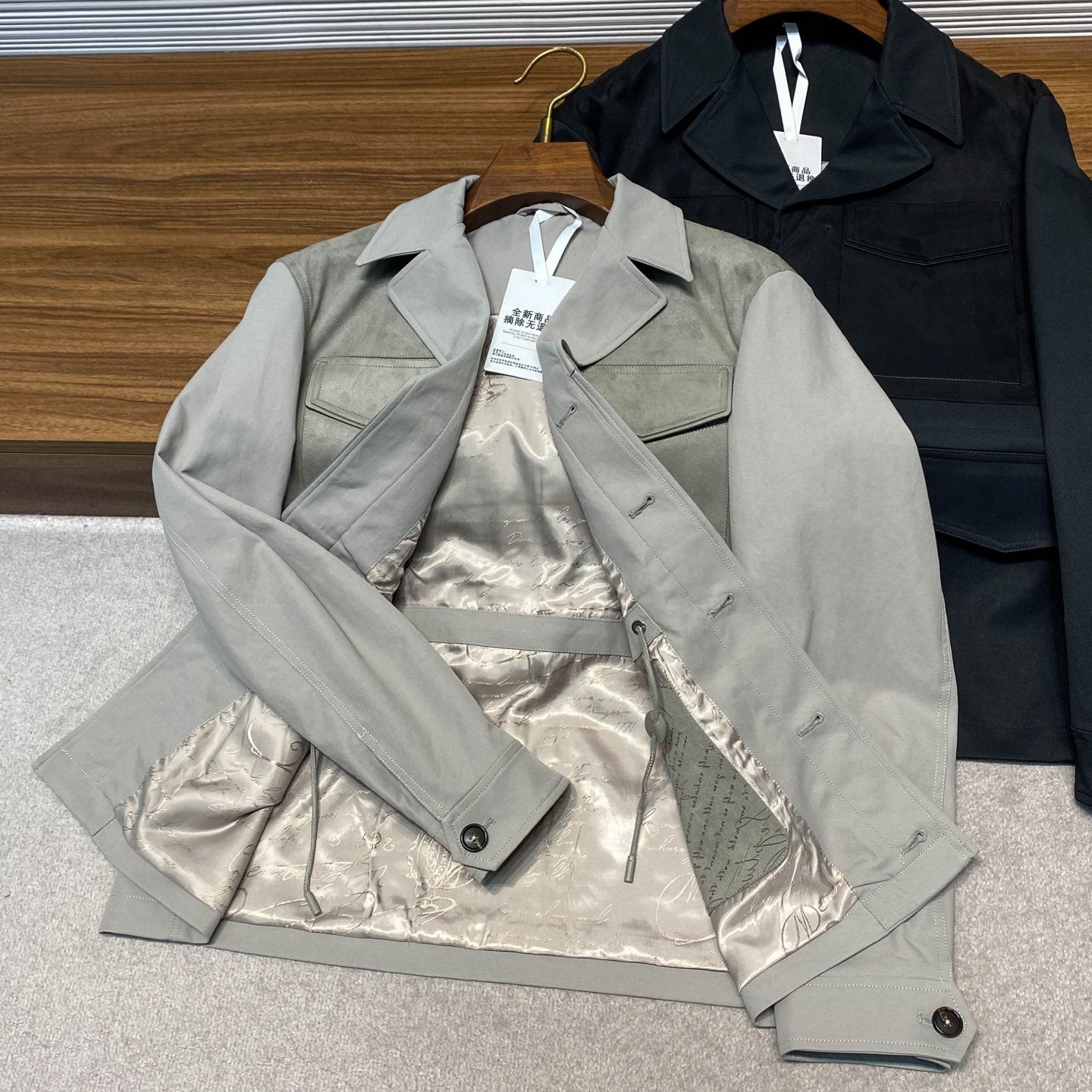 워크 칼라 가죽재킷 (Work collar leather jacket)