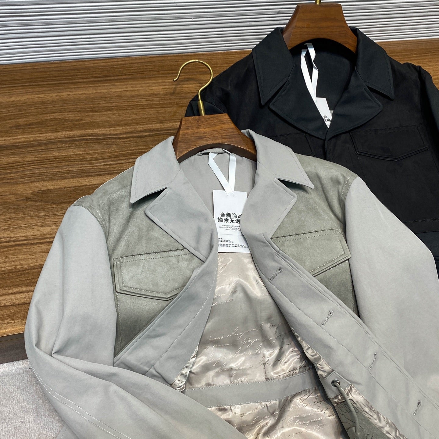 워크 칼라 가죽재킷 (Work collar leather jacket)