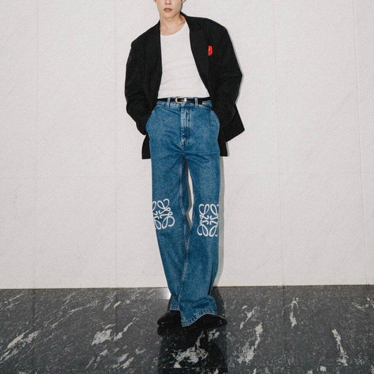 레이저커팅 로고 청바지 (Laser cut logo jeans)