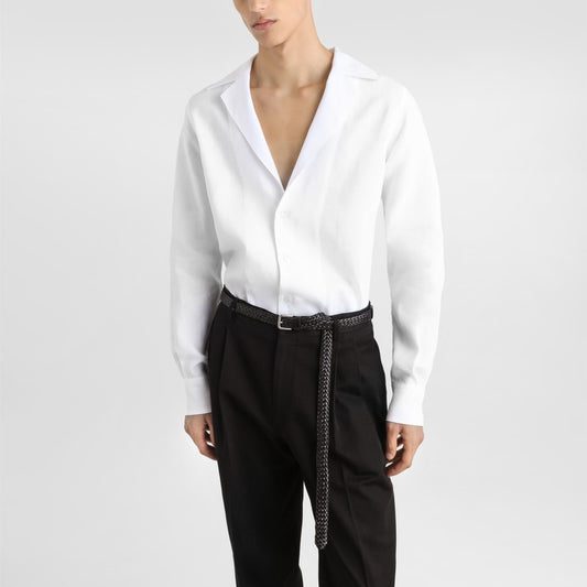 브이넥 긴팔 셔츠 (V-neck long-sleeve shirt)