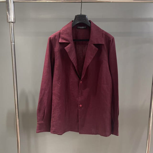브이넥 긴팔 셔츠 (V-neck long-sleeve shirt)