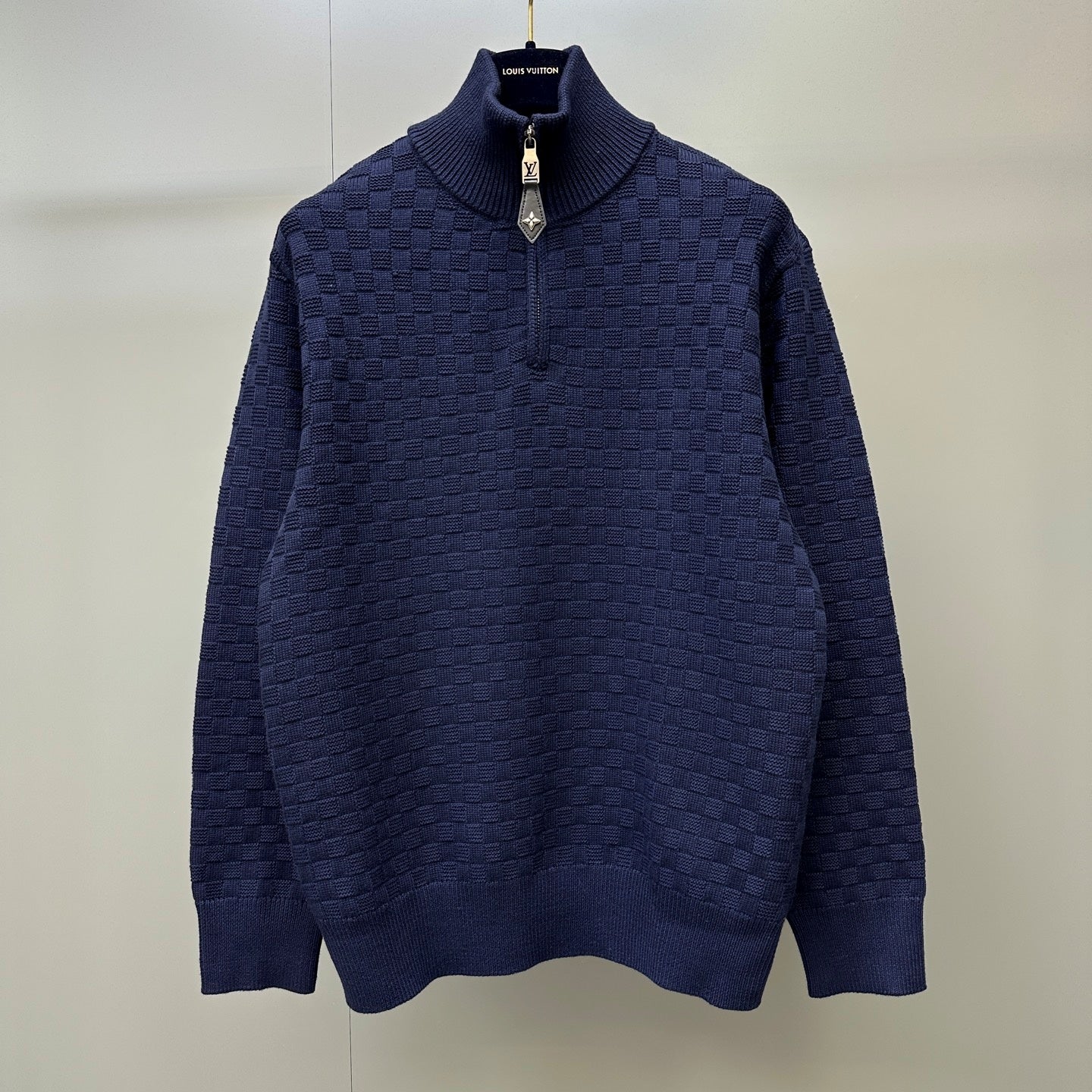 하프 집 니트티 (half zip knit tee)