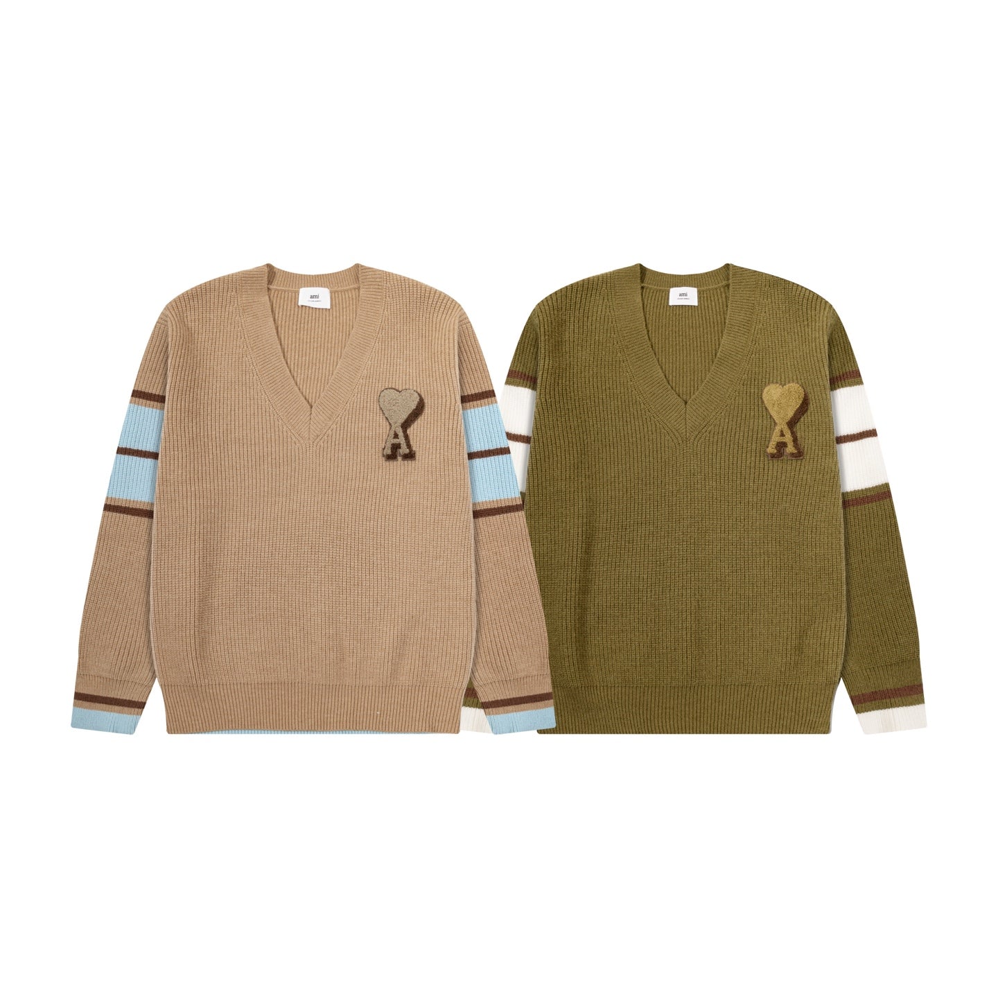 콘트라스트 니트티 (Contrast knit tee)