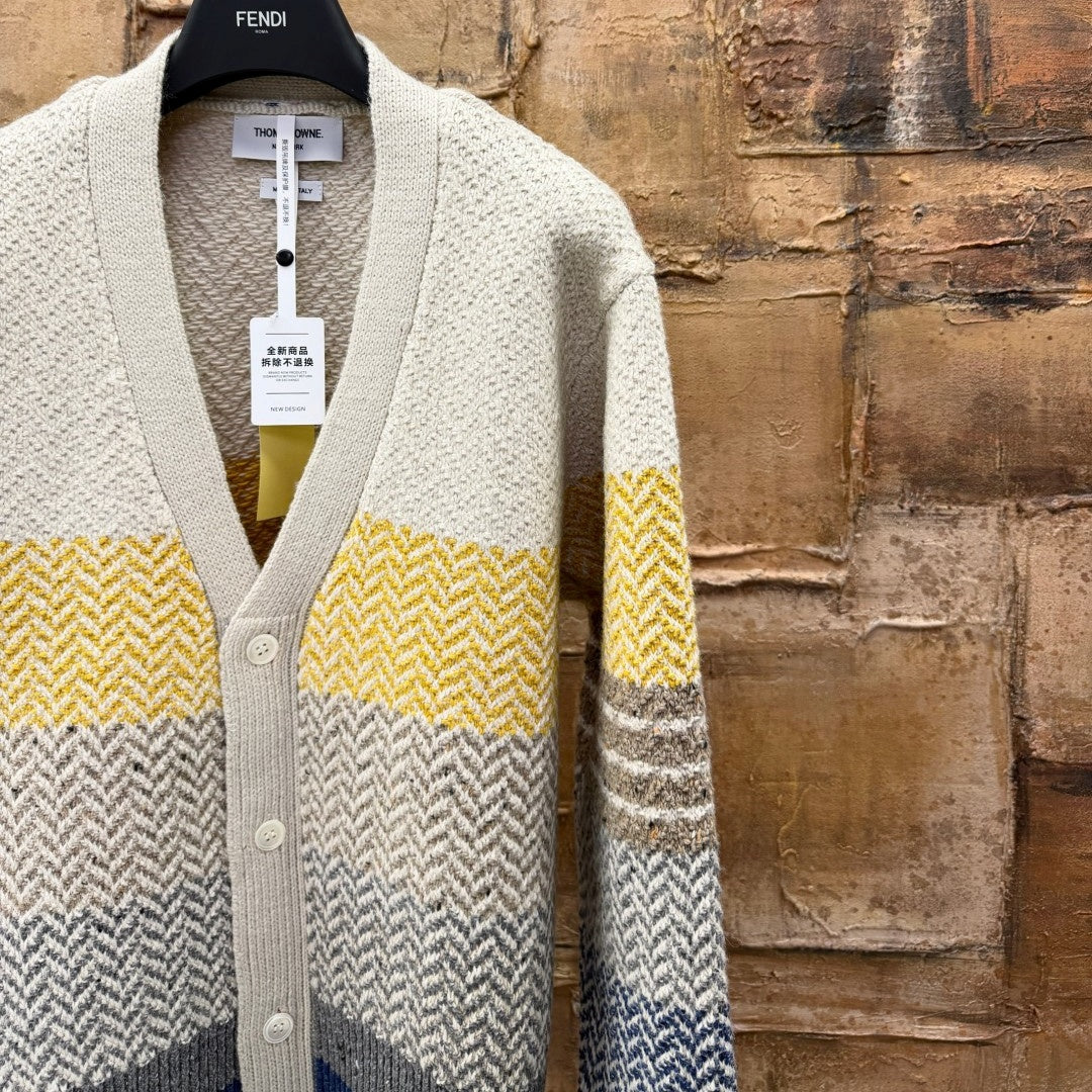 컬러 블록 가디건 (Color block cardigan)