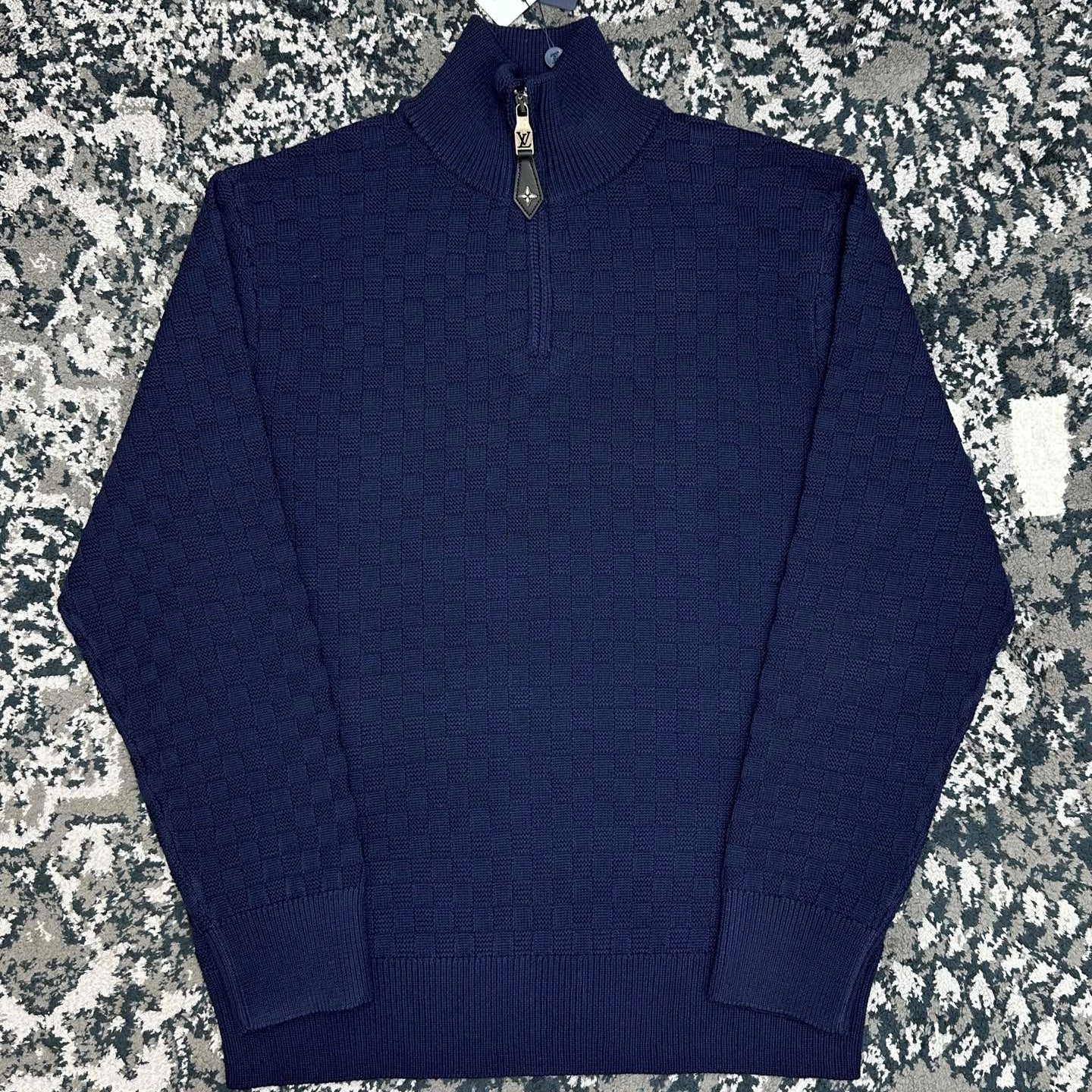 하프 집 니트티 (half zip knit tee)