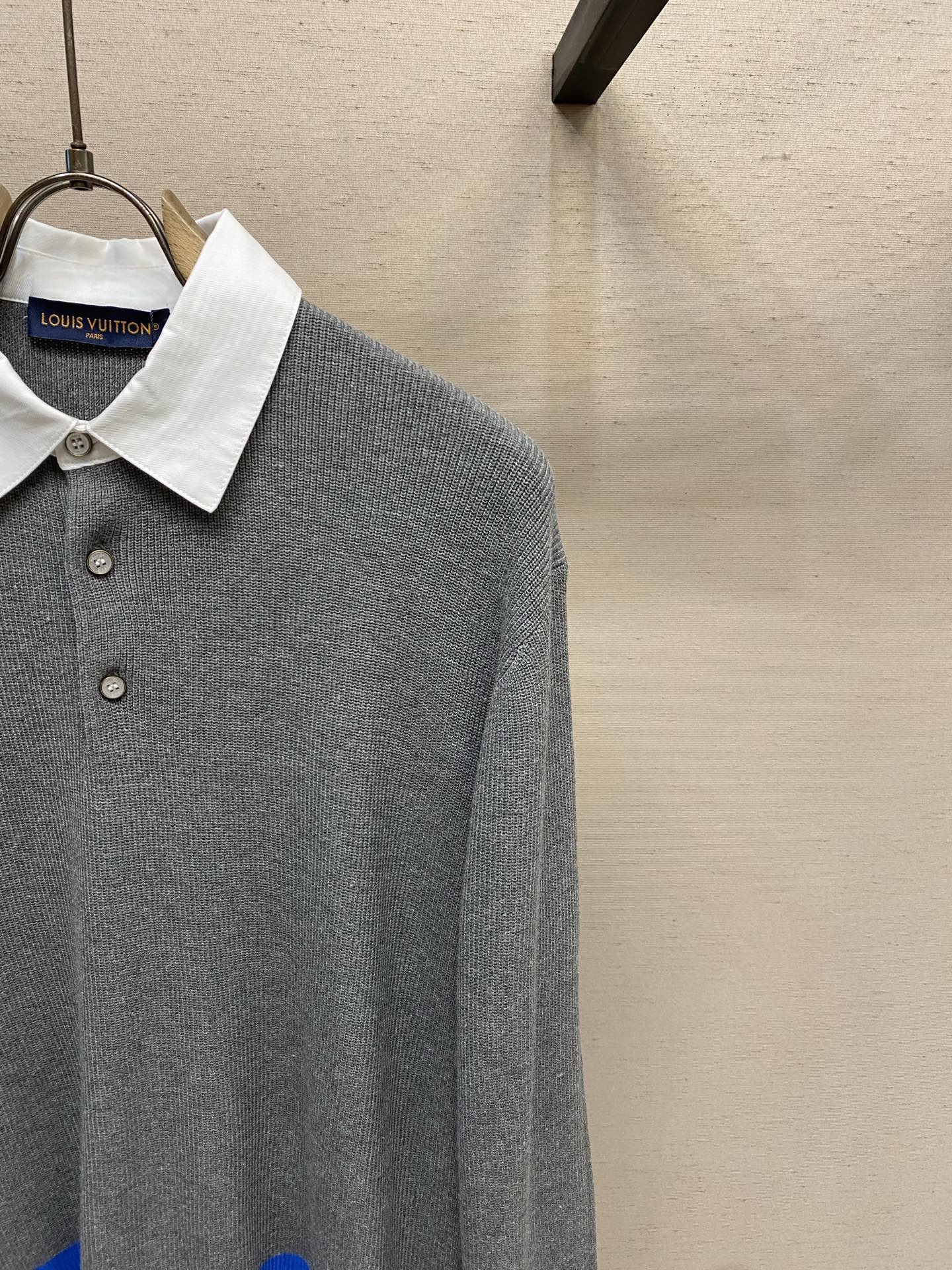 컬러블록 니트 맨투맨 (Color-block knit sweatshirt)