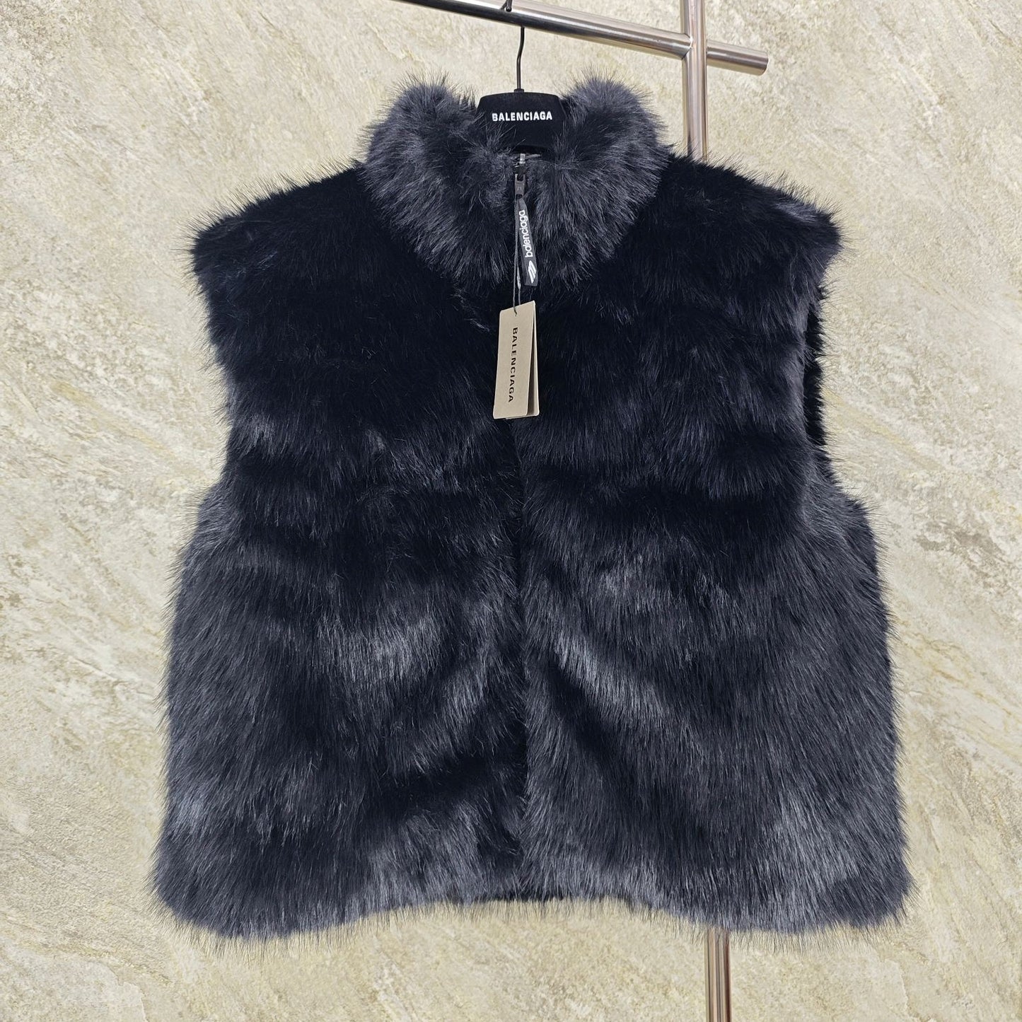 퍼 코튼 조끼 (fur cotton vest)
