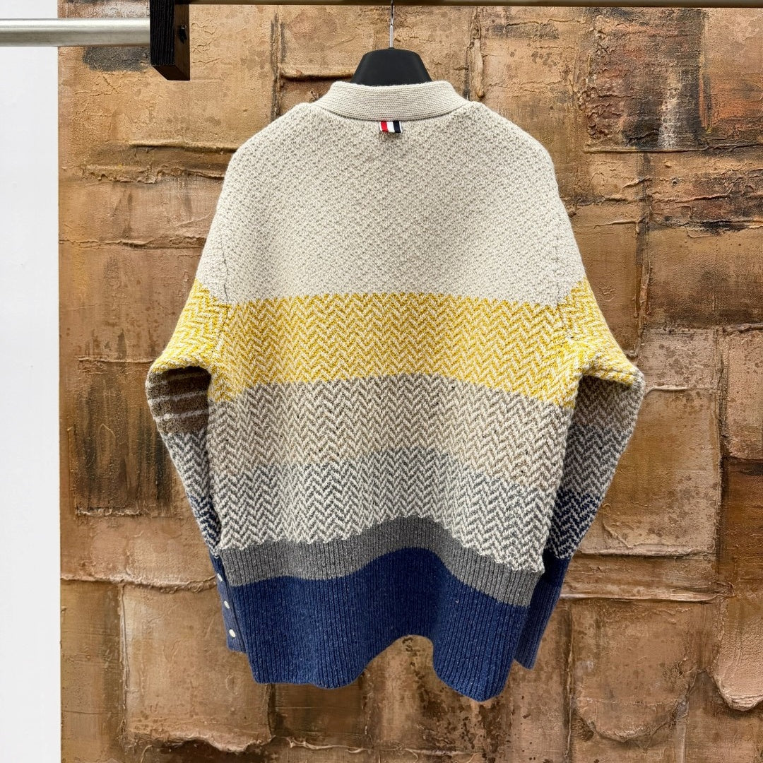 컬러 블록 가디건 (Color block cardigan)