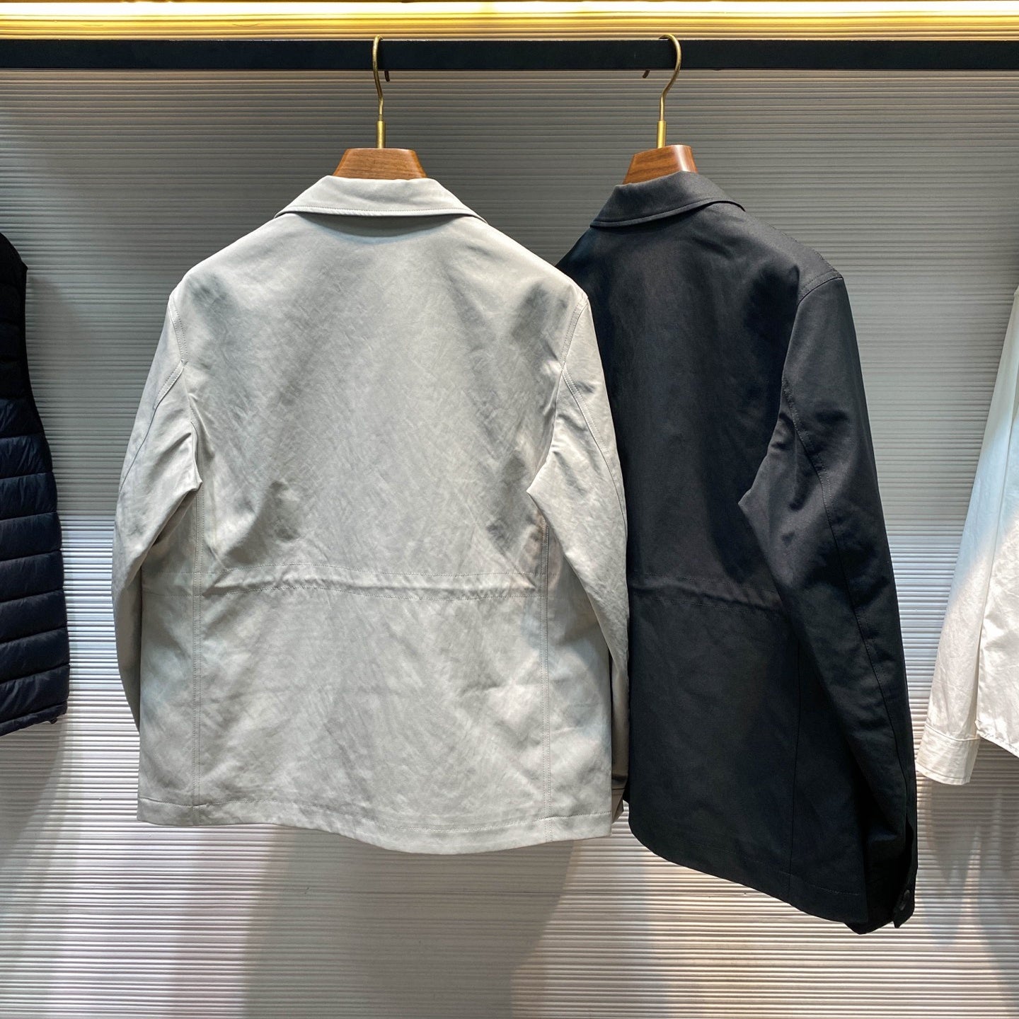 워크 칼라 가죽재킷 (Work collar leather jacket)