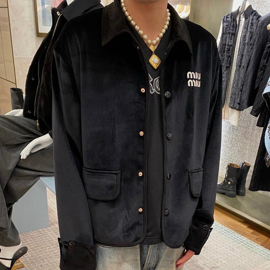 패치워크 벨벳자켓 (Patchwork velvet jacket)