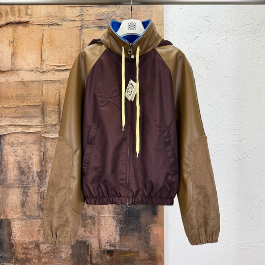 가죽 자수 재킷 (leather embroidered jacket)