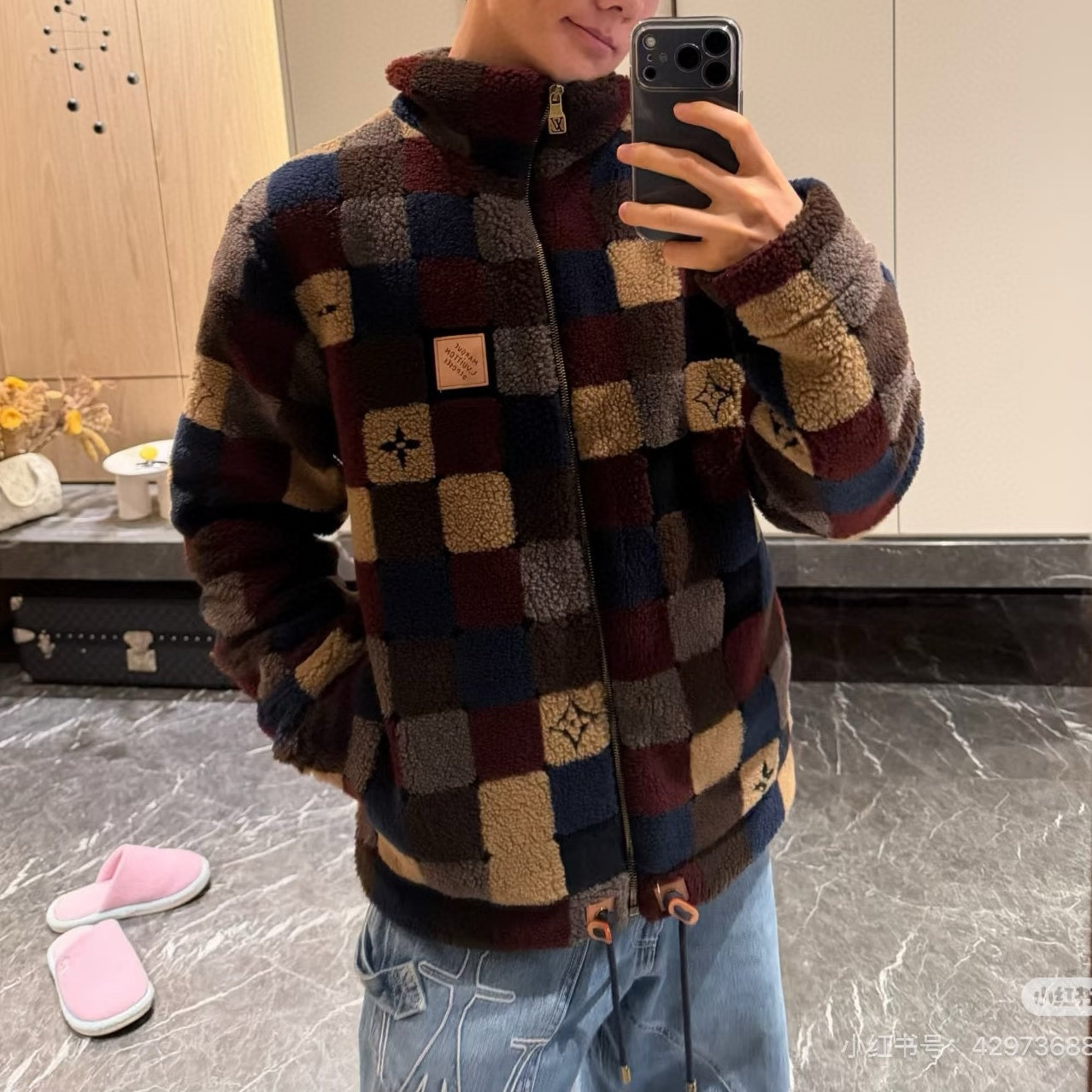 컬러 블록 베어자켓 (Color block bear jacket)