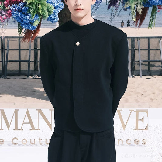 퍼렐 카라리스자켓 (Pharrell collarless jacket)