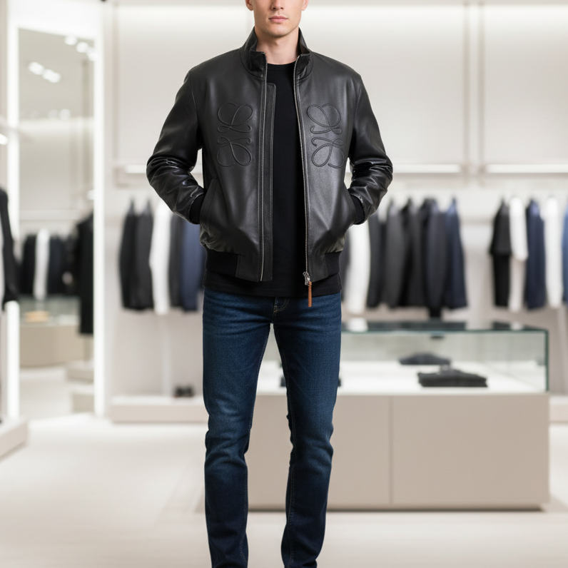 엠보싱 양가죽자켓 (Embossed sheepskin jacket)