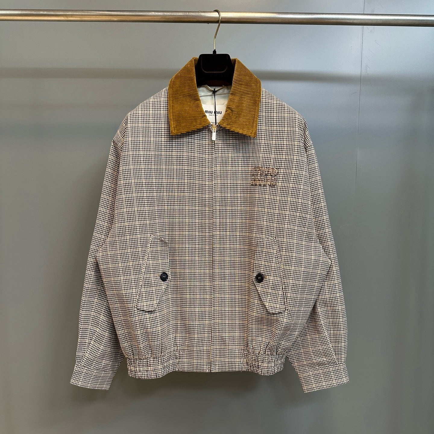 체크 보머자켓 (Check bomber jacket)