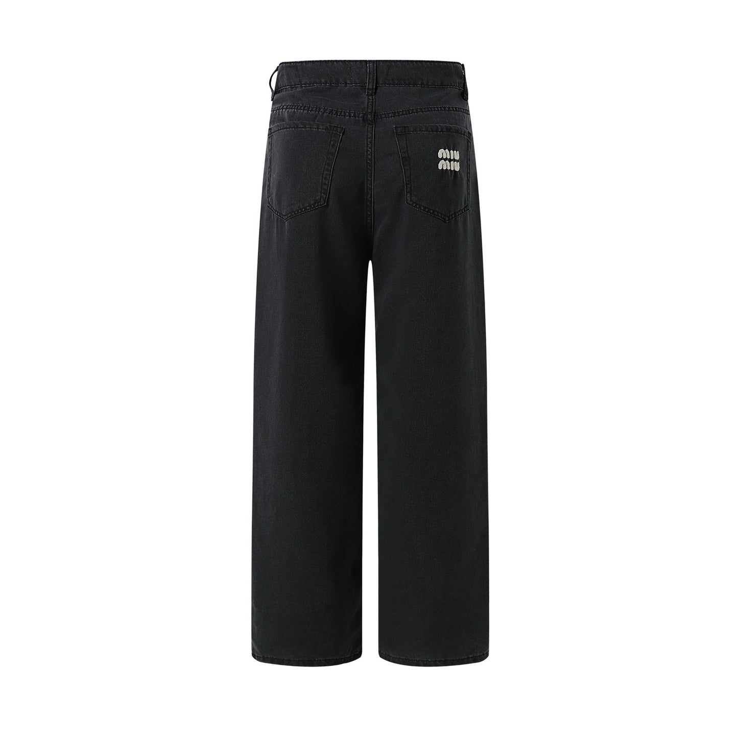 워싱 디스트레스드 데님 진 (Washed distressed denim jeans)