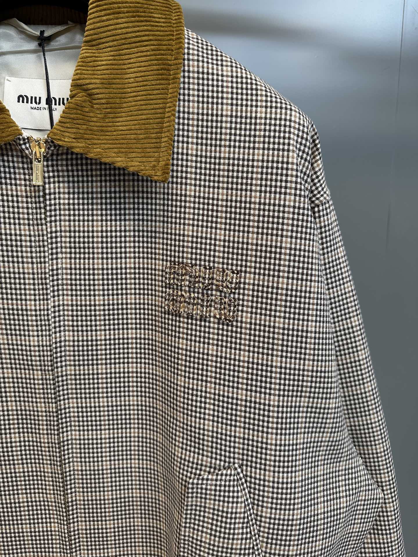 체크 보머자켓 (Check bomber jacket)