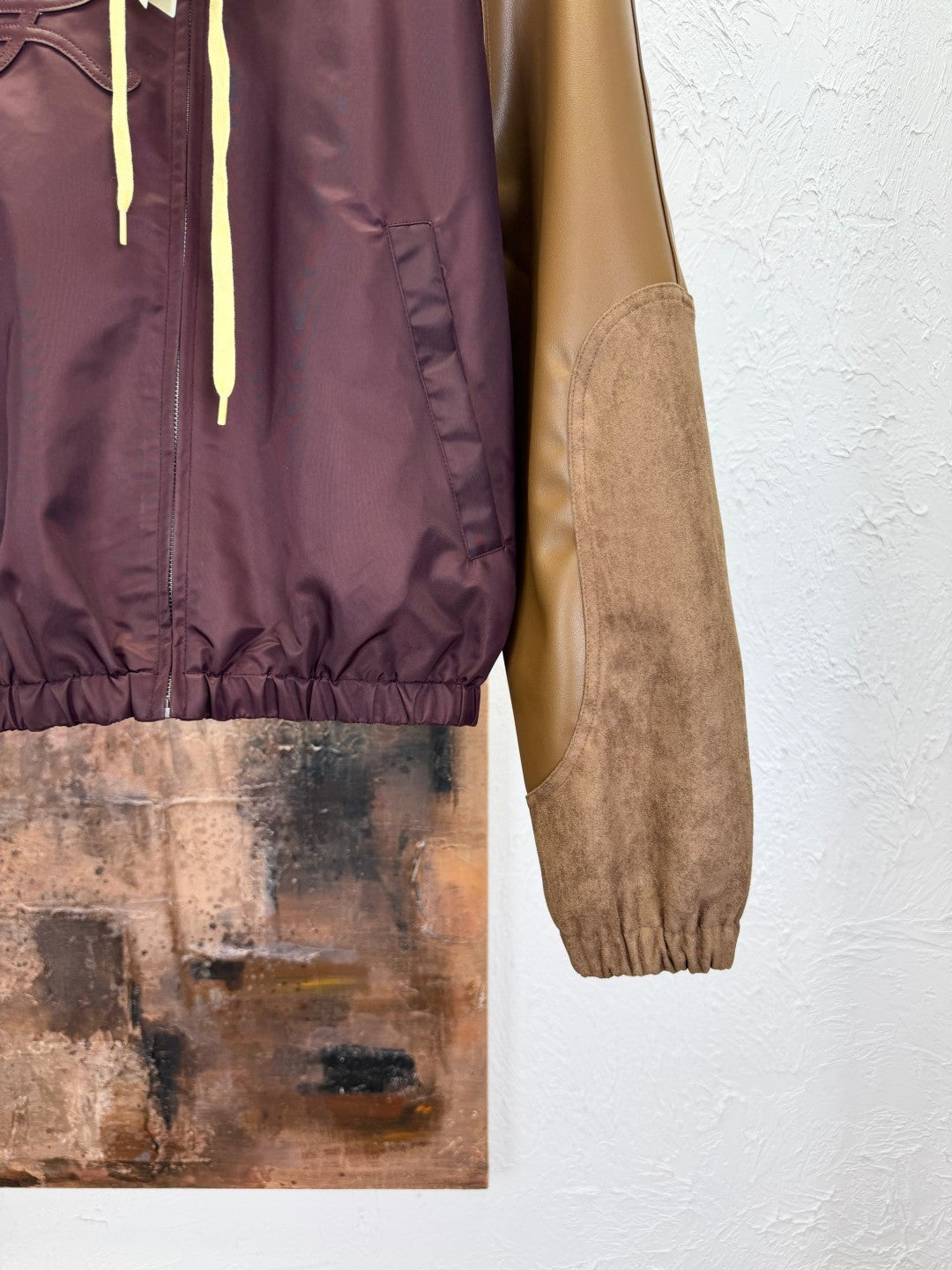 가죽 자수 재킷 (leather embroidered jacket)