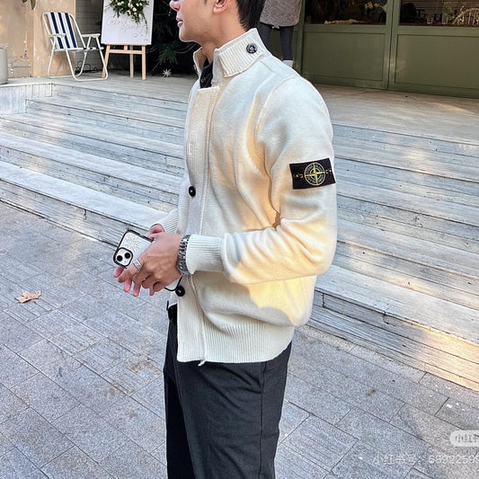 울 니트 집업가디건 (Wool knit zip-up cardigan)