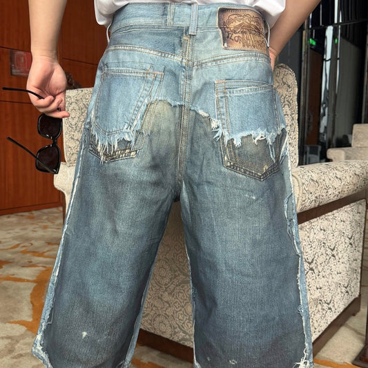 헤비 페멘티드 데님 쇼츠 (Heavy Femented Denim Shorts)
