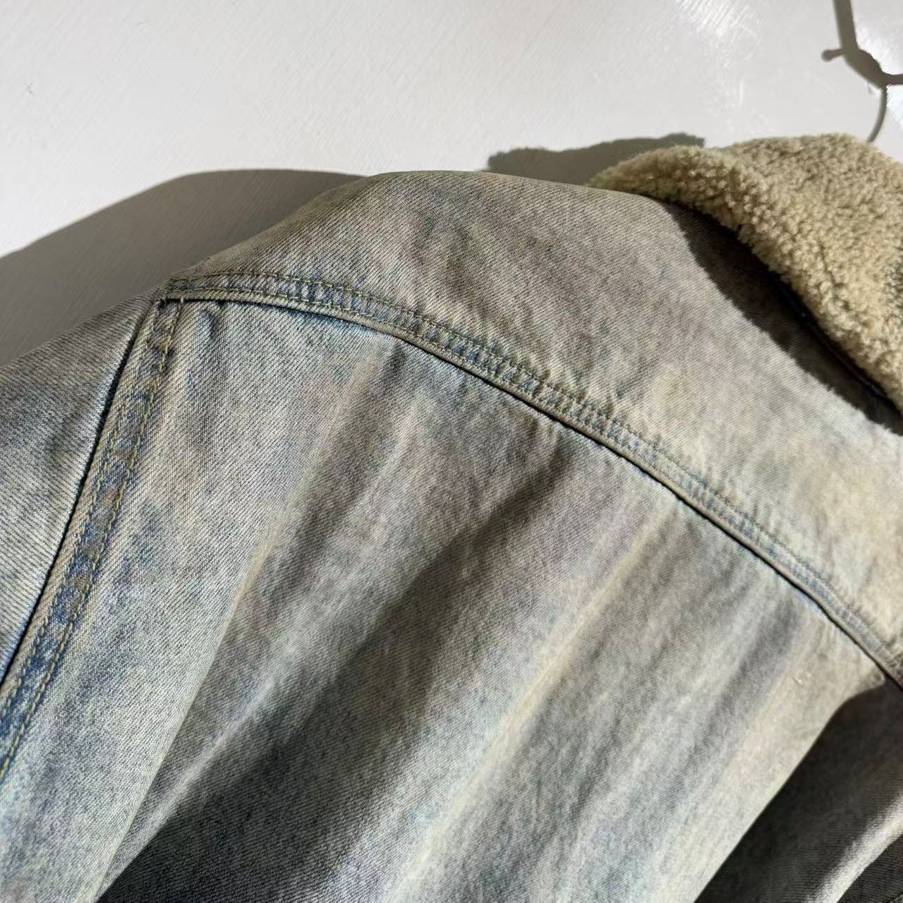 데님 패딩 재킷 (denim padded jacket)