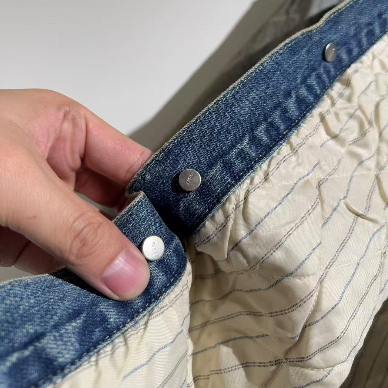 데님 패딩 재킷 (denim padded jacket)