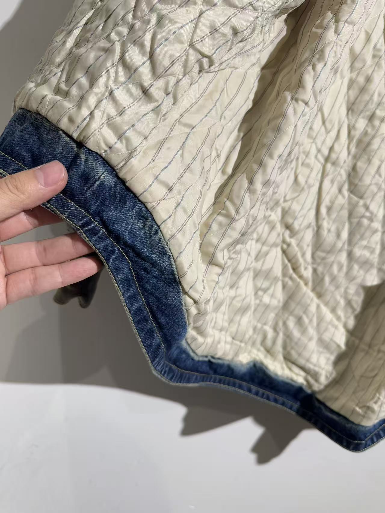 데님 패딩 재킷 (denim padded jacket)