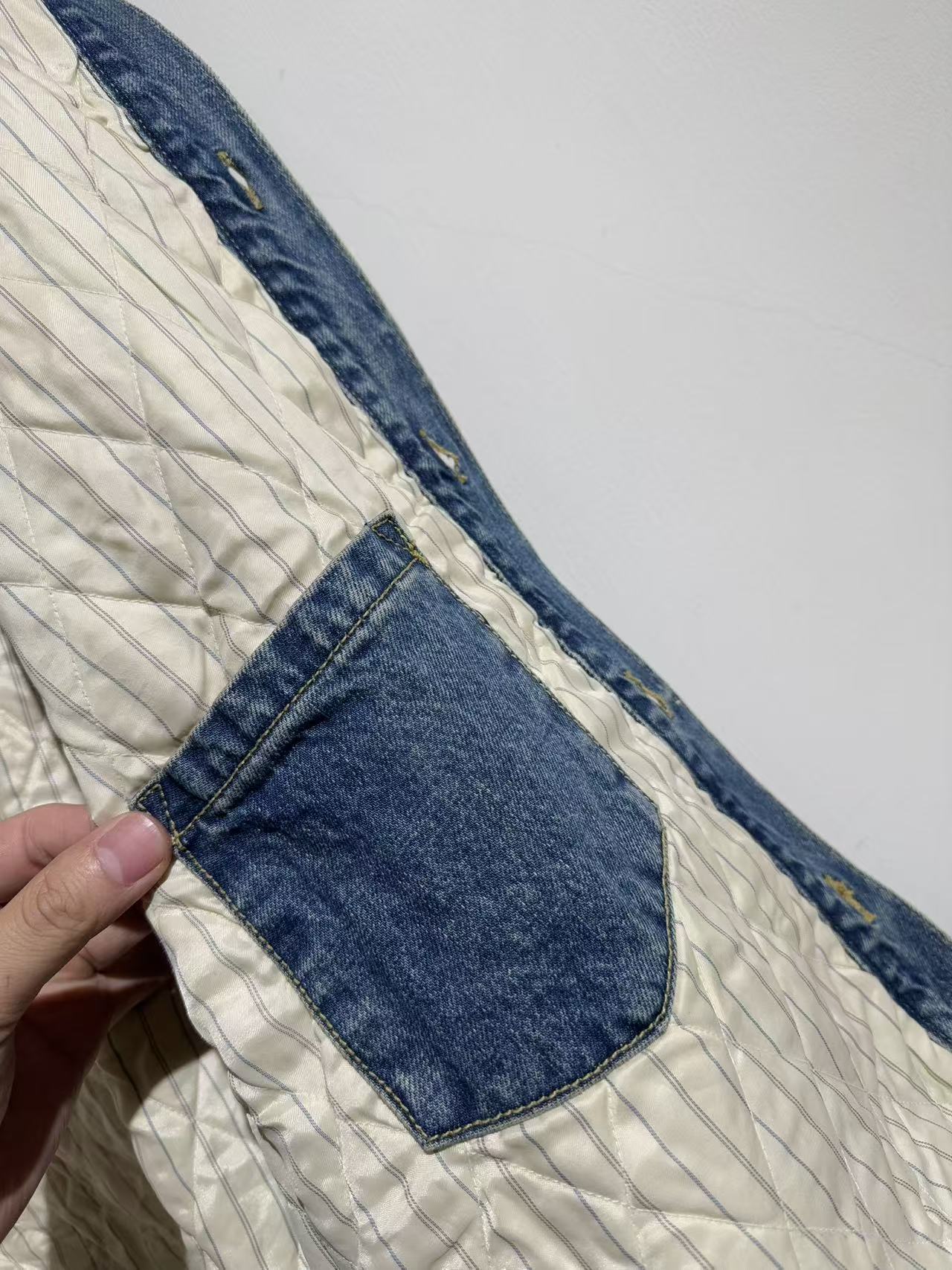 데님 패딩 재킷 (denim padded jacket)