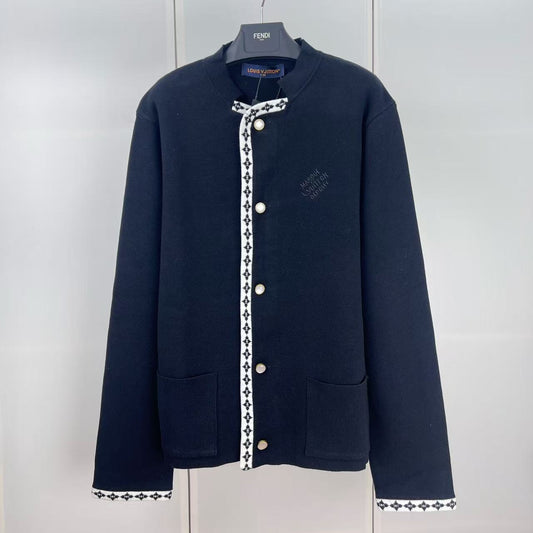 바시티 니트 블레이저 (Varsity knit blazer)