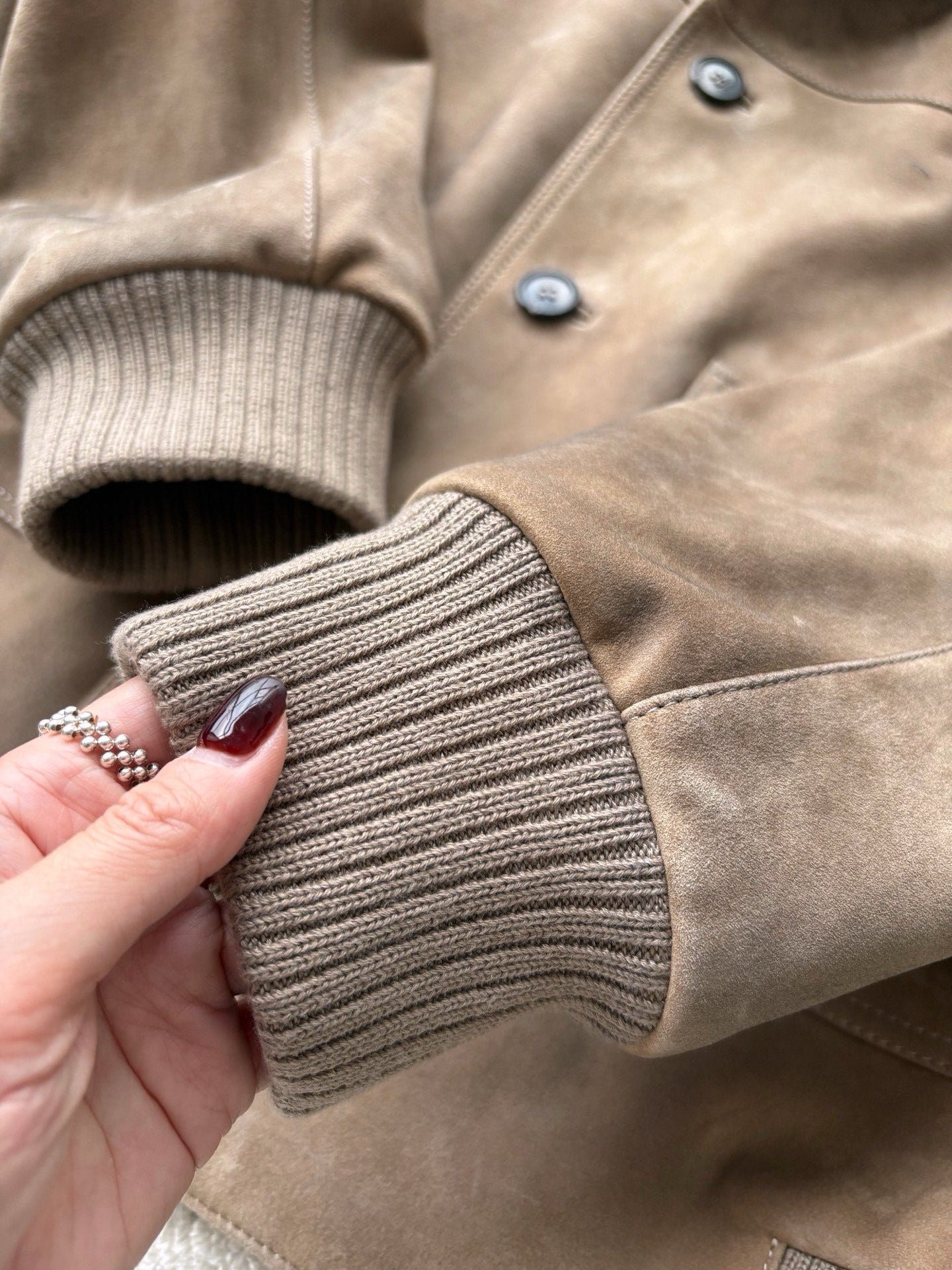 봄버 양가죽 자켓 (Bomber sheepskin jacket)