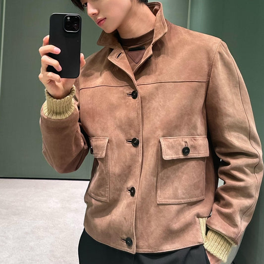 봄버 양가죽 자켓 (Bomber sheepskin jacket)