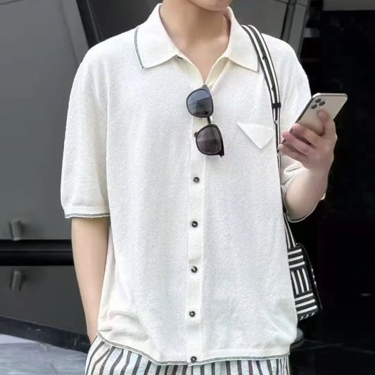 블랜딩 버튼 티셔츠 (Blended Button T-shirt)