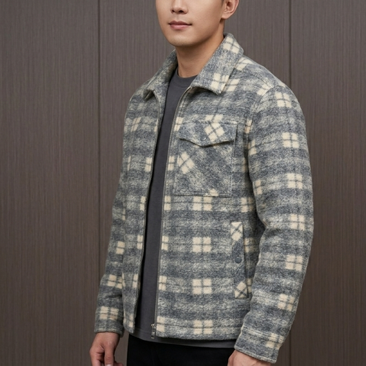 스프링 칼라 울 재킷 (spring collar wool jacket)