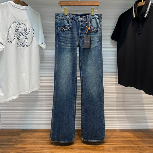 메탈 호스빗 청바지 (metal horsebit jeans)