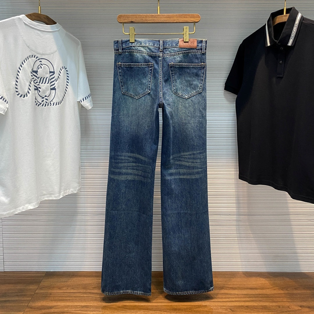 메탈 호스빗 청바지 (metal horsebit jeans)