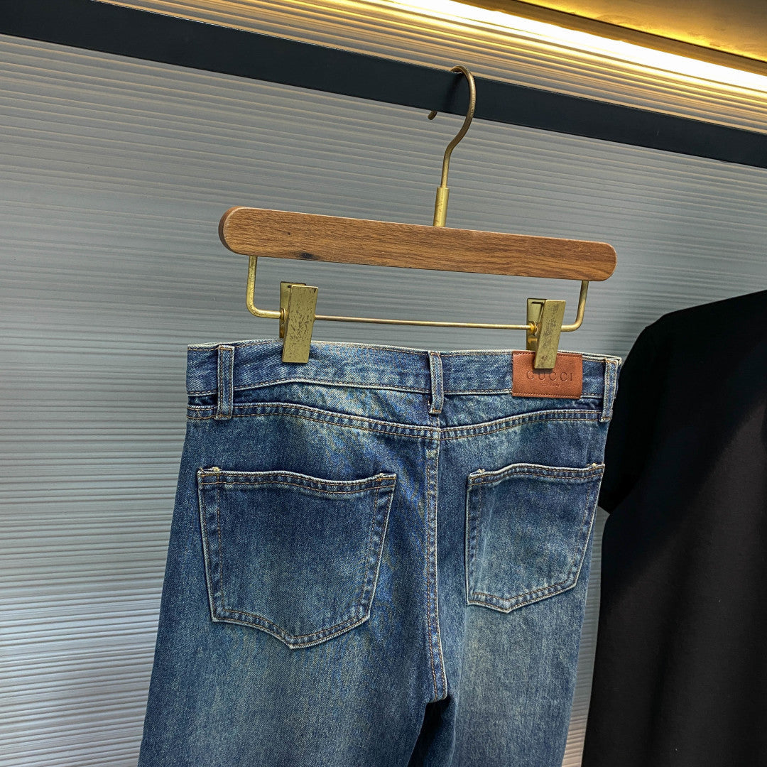 메탈 호스빗 청바지 (metal horsebit jeans)