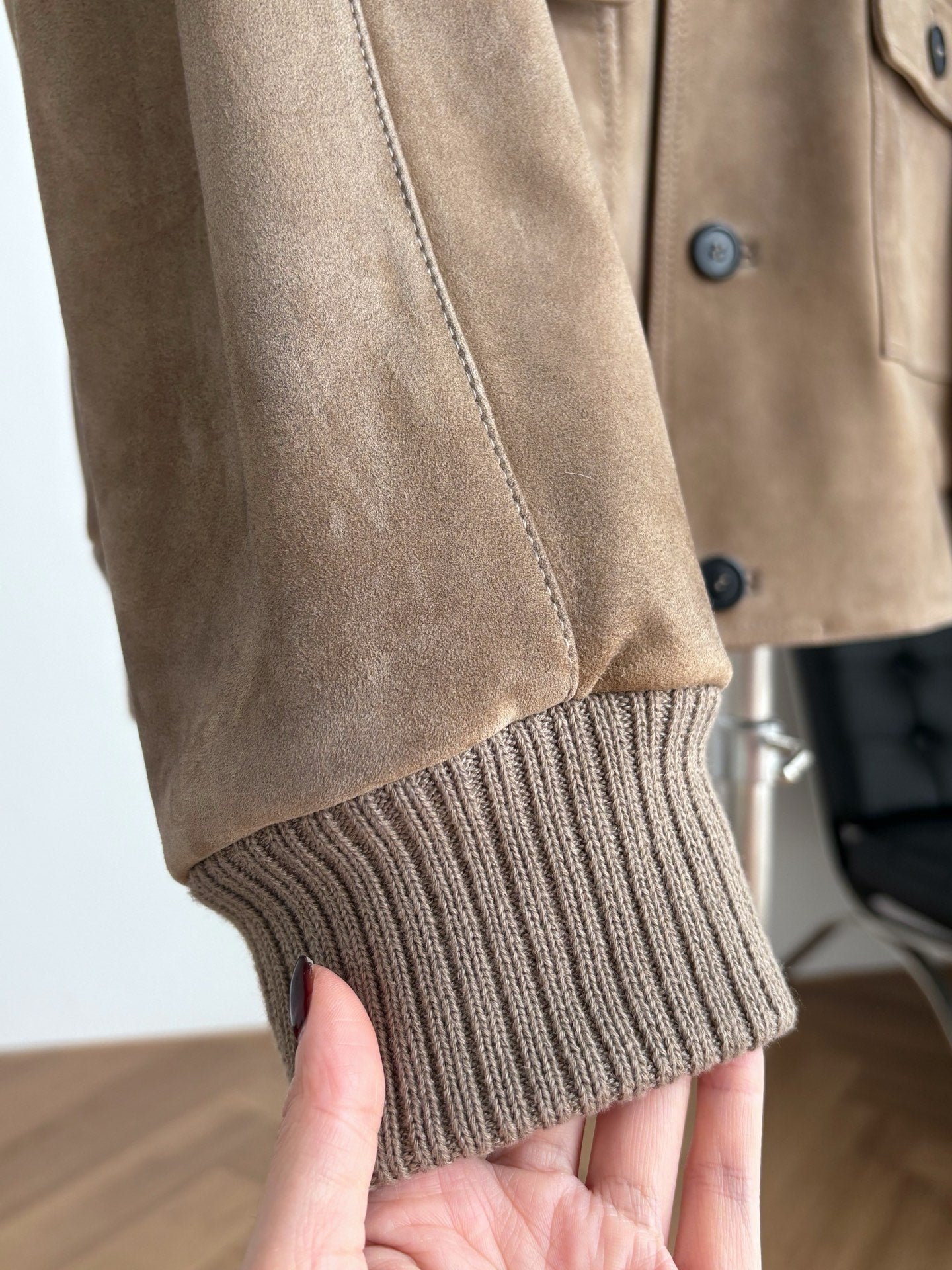 봄버 양가죽 자켓 (Bomber sheepskin jacket)