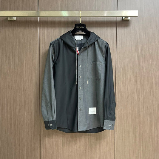 컬러블로킹 후드셔츠 (Colorblocking hooded shirt)